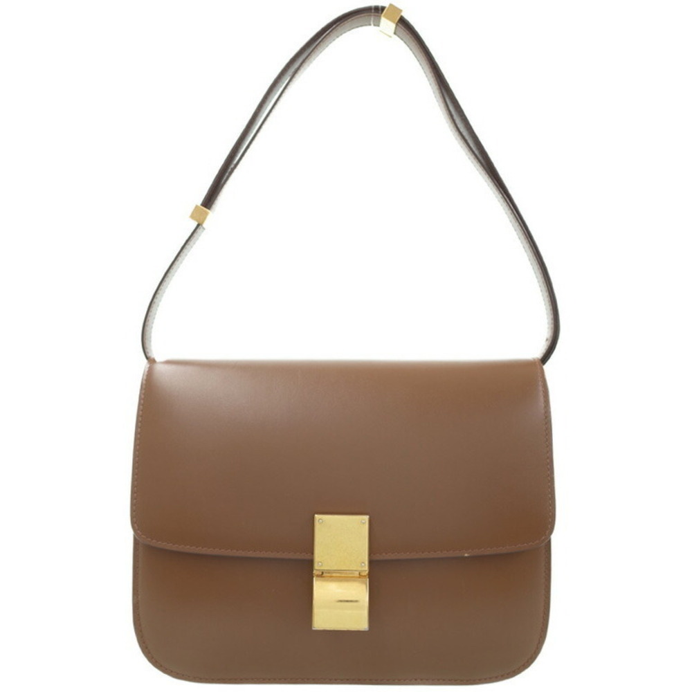 Celine Shoulder Box bag Leather Brown